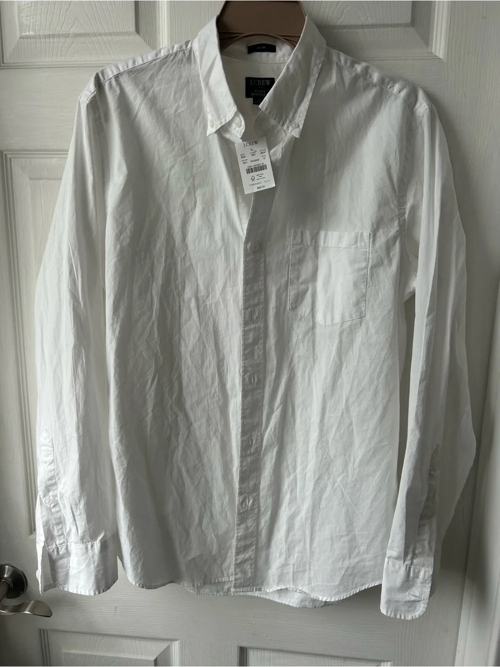 NWT J.Crew Factory Slim Flex Washed Casual Shirt size M